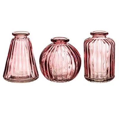 Image of Sass &amp; Belle Pink Glass Bud Vases Set of 3