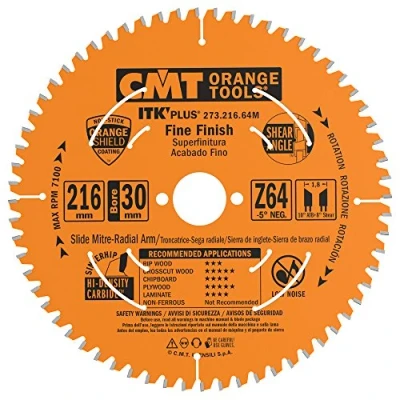 Image of CMT 273.216.64M ITK Plus FINE Finish Saw Blade HW 216X1.8X30 Z=64 ATB+S 5