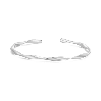 Image of Philip Jones Silver Plated Spiral Cuff Bangle
