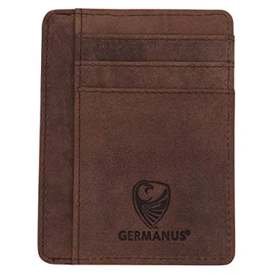 Image of GERMANUS Credit Card Wallet Case from Genuine Leather (Brown II)