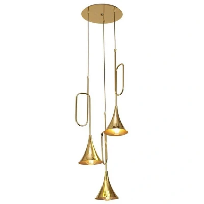 Image of Jazz Ceiling Cluster Pendant 3 Light E27, Gold