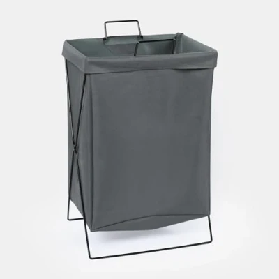 Image of OHS Collapsible Laundry Baskets, Folding Washing Clothes Hamper Bin with Easy to Use Handles Space Saving Bedroom Bathroom Wash Basket, Charcoal