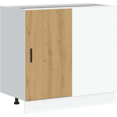 Image of vidaXL Sink Base Cabinet Artisan Oak Engineered Wood Kitchen Storage Organizer Adjustable Feet 86x46x81.5 cm Modern Style