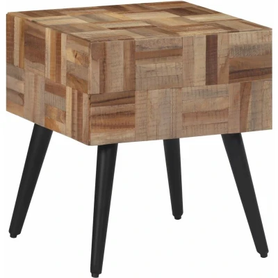 Image of vidaXL Side Table 40x40x45 cm Solid Reclaimed Teak