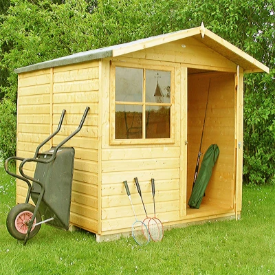 Image of 6&#039;9 x 6&#039;6 Shire Abri Apex Wooden Garden Shed (2.05m 1.98m)