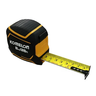 Image of Komelon Extreme 8m/26ft x 32mm Tape Measure PWB82E 3.7m Standout, Black/Yellow, KOMPWB82E
