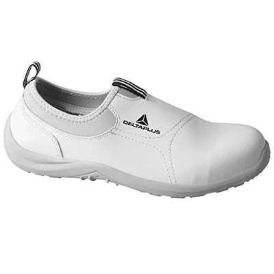 Image of Delta Plus Miami Mens/Womens Slip On Canvas Safety Steel Toe/Midsole S2 Shoes UK11 White