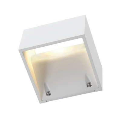 Image of SLV Logs Wall Lamp Square LED IP44 White