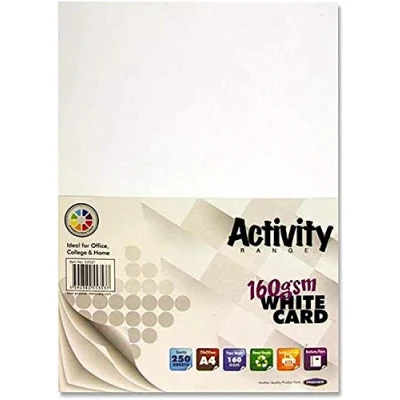 Image of Premier Stationery 2 x A4 160 gsm Activity Card White (Pack of 250 Sheets)