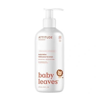 Image of ATTITUDE Baby Lotion, EWG Verified Moisturizer, Dermatologically Tested Moisturizing Cream, Vegan, Pear Nectar, 473 mL