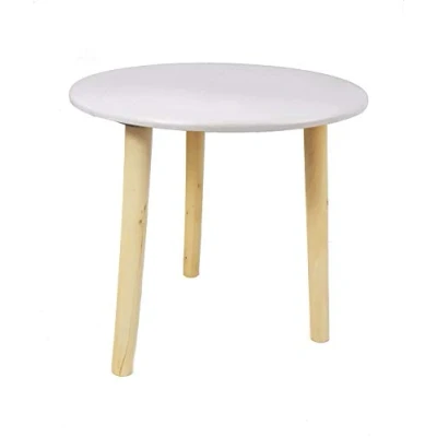 Image of Decorative Wooden table 30 x cm Colour: white Small side coffee sofa flower stool.