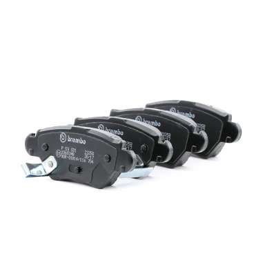Image of 09117717, 09195685, 09198598, 1605025, 1605037 brake pad set BREMBO P 59 031 with acoustic wear warning caliper screws accessories