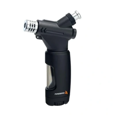 Image of Firebird Caliber Lighter Butane Gas Refillable (for Safety Not Included) Large Flame Adjuster Wheel Fuel Tank Easy Read Window Thumb Ignition