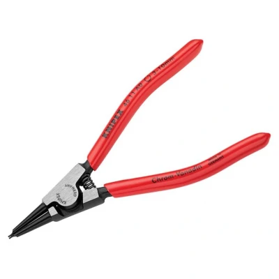 Image of Knipex Circlip Pliers for external circlips on shafts black atramentized, plastic coated 140 mm 46 11 A0