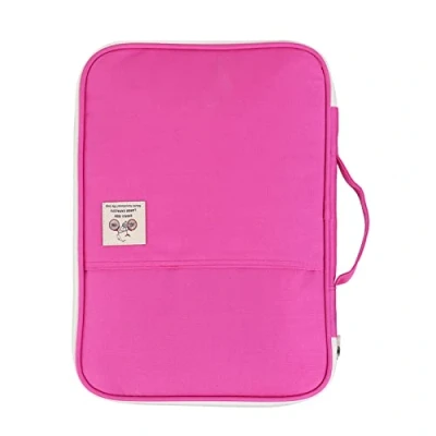 Image of 5Colors Functional A4 Document Bags File Folder Portfolio Organizer Computer Notebook Zippered Case(Rose red)
