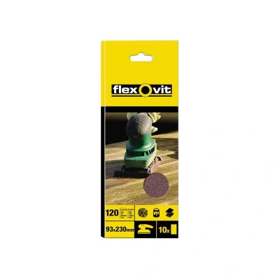 Image of Flexovit 1/3 Sanding Sheets Plain Medium 80 Grit (Pack 10)