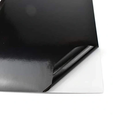 Image of Evergreen Goods 10 Sheets A4 Colour Self Adhesive Waterproof Matte/Glossy Craft Vinyl (Sticky Backed Plastic) for Die Cutting Machines (Black (Glossy))