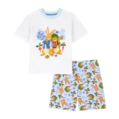 Image of Peter Rabbit Boys Pyjamas Toddler PJs Short Easter set, Ages 12 Months to 5 Years Old (UK, Age, 18 Months, 24 Blue/White)