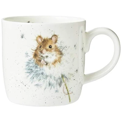 Image of Wrendale Designs MMOH5629 XSM Country Mice Single Mug, Multi Coloured, 310ml