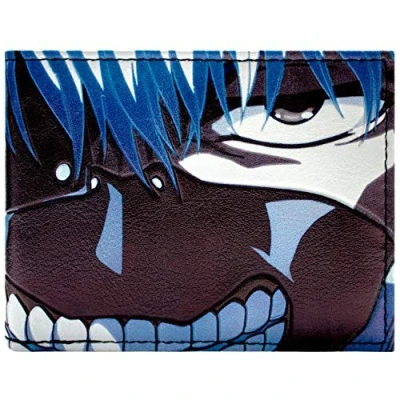 Image of Tokyo Ghoul Ken Kaneki Mask Manga Wallet Bi Fold ID &amp; Card Holder, Black