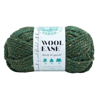 Image of Lion Brand Yarn Wool Ease Thick &amp; Quick Yarn, Acrylic Blend, Kale, 1 Pack