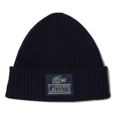 Image of Lacoste Rb1783 Beanie, Marine, One Size