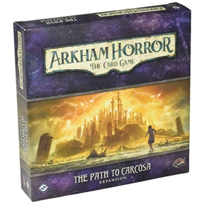 Image of Fantasy Flight Games Arkham Horror The Card Game: Deluxe Expansion 2. Path to Carcosa Game Ages 14+ 1 4 Players 60 120 Minutes Playing Time