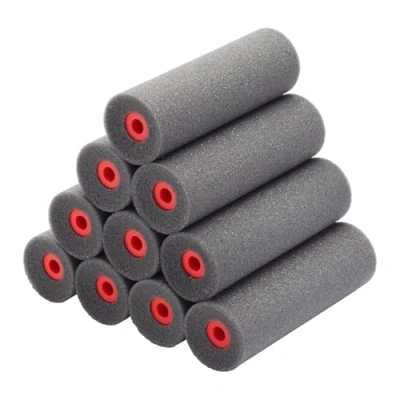 Image of ProDec 10 Pack 4 inch High Density Foam Concave Mini Paint Rollers for a Smooth Finish with Gloss and Satin Paints on Skirting Boards, Window Sills, Panel Doors, Cabinets, Metal More, 4&quot;
