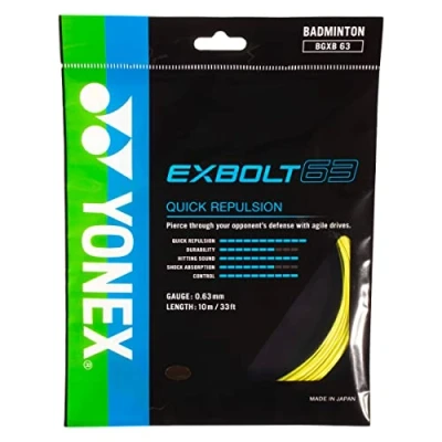 Image of YONEX EXBOLT 63 Badminton String Set BGXB63 (10M) (YELLOW)