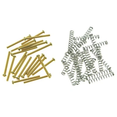 Image of Dopro Pack of 20 USA/Imperial Thread Guitar Humbucker Pickup Screws Height with Springs for/EMG/Seymour Duncan/Dimarzio Gold
