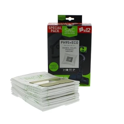 Image of HOME EQUIPEMENT HEPH95+ECO Microfibre Bags for Vacuum Cleaners, NC, 0.0000000, 0.000000