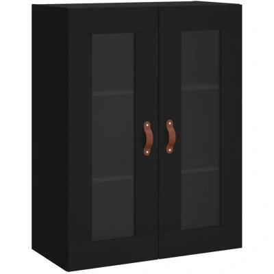 Image of vidaXL Wall Mounted Cabinet Black 69.5x34x90 cm