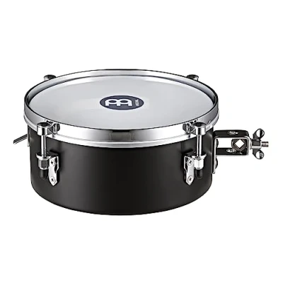Image of Meinl Percussion Drummer Snare Timbales Drum With 10 inch Diameter and Mount Steel, Black (MDST10BK)
