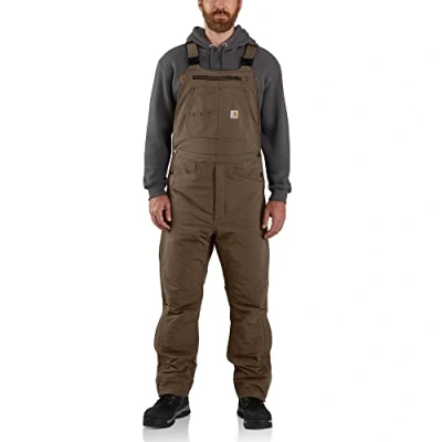 Image of Carhartt Men&#039;s Super Dux Relaxed Fit Insulated Bib Overall, Coffee, XXXL Tall