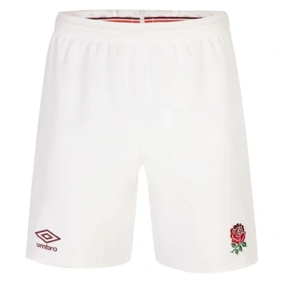 Image of 2023 2024 England Rugby Home Shorts (White) Kids, XL Boys 69cm Waist