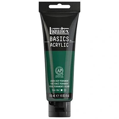 Image of Liquitex Basics Acrylic, 118 ml Tube Green Deep Permanent