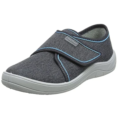 Image of Fischer Boys&#039; Tim Low Slippers, Grey Denim 601, 1.5 UK