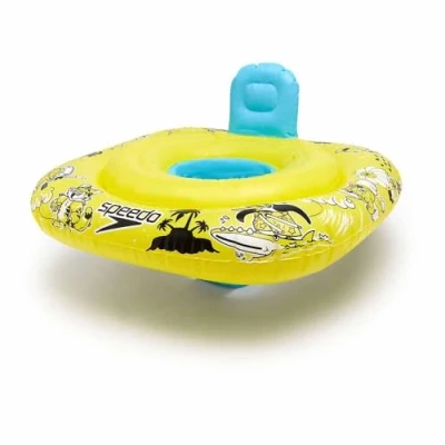 Image of Speedo Infant Swim Seat Learn to Floatation Float, Bright Yellow/Black/Azure Blue, 0 12 Months