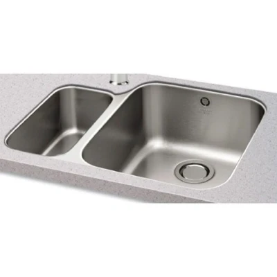 Image of Carron Phoenix Ibis Stainless Steel Undermount Kitchen Sink 1.5 Bowl, Left Handed