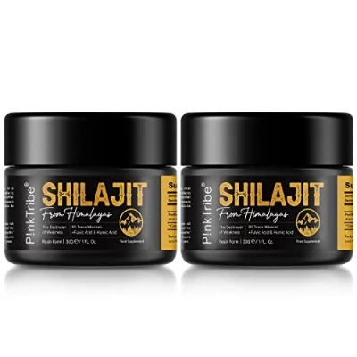 Image of Shilajit Resin, Original Himalayan 30g Gold Grade 100% Pure, Rich in Fulvic &amp; Humic Acid, Minerals, Immune System Vitality Booster, Vegan (Pack of 2)