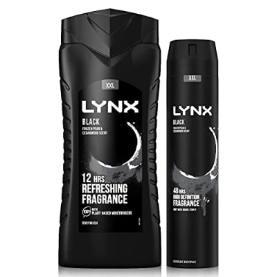 Image of Lynx 12 Hour Refreshing Black Shower Gel, 500 with 48 Body Spray 250ml Leaving you Smelling great, Dermatologically Tested, Keep Irresistible!