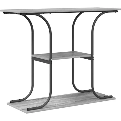 Image of vidaXL Console Table Grey sonoma 101 x 35 80.5 cm Engineered wood