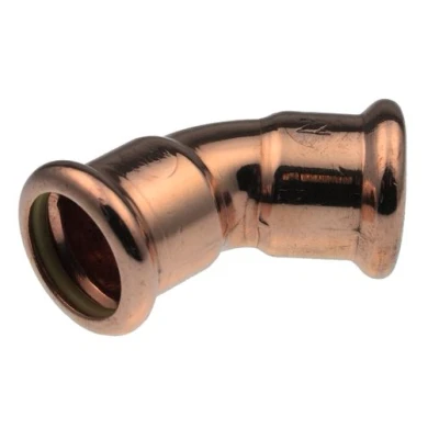 Image of Pegler VSH XPress Copper Press Fit Gas Obtuse Elbow 15mm SG21 39827. 39825