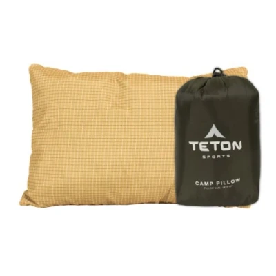 Image of TETON Sports Camp Pillow; Great for Travel, Camping and Backpacking; Washable, Green, 12 x 18 inches; 9.6 Ounces