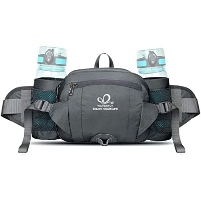 Image of Waterfly Hiking Waist Pack Bum Bag with Bottle Holder Running for Camping Climbing Travel Cycling and Dog Walking