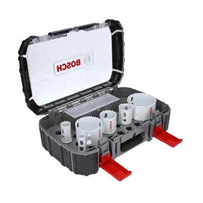 Image of Bosch Accessories Professional 9 pcs. Hole Saw Progressor for Wood &amp; Metal Set (for Electricians, Ã˜ 19 83 mm, Accessory Drill)