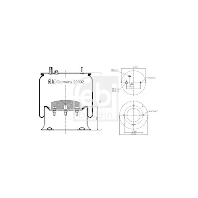 Image of 5010211724 Boot, air suspension FEBI BILSTEIN 20902 Rear Axle Left, Right