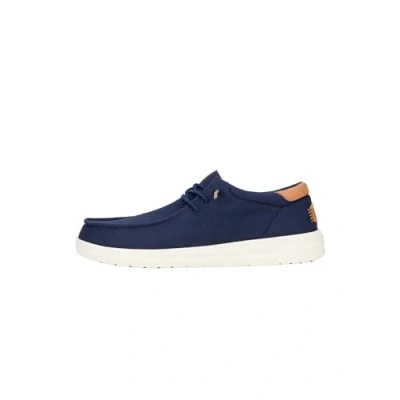 Image of HEYDUDE Paul Canvas, Men Slip On shoes, Navy Blazer, M12