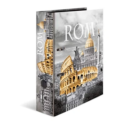 Image of HERMA Lever Arch File Trend Cities with Rome Motif, A4, 70 mm Spine, Inner Print, 1 Folder