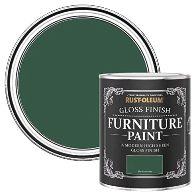 Image of Rust Oleum Green Furniture Paint in Gloss Finish The Pinewoods 750ml